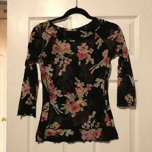 The Limited black floral top